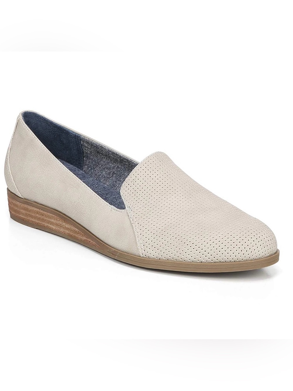 Dr Scholls Women's Perforated Slip-On Loafer in Light Beige